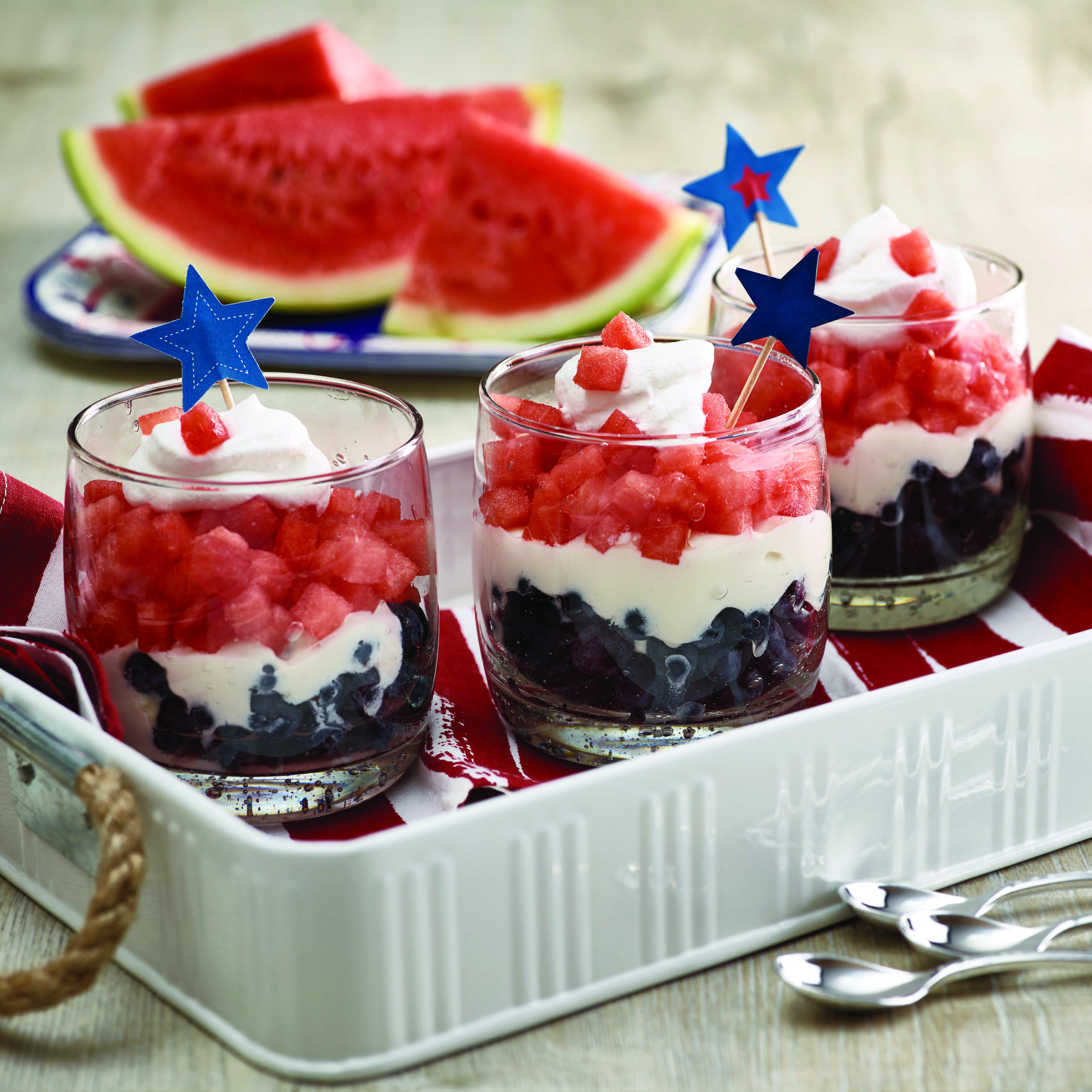 red, white and blue recipe