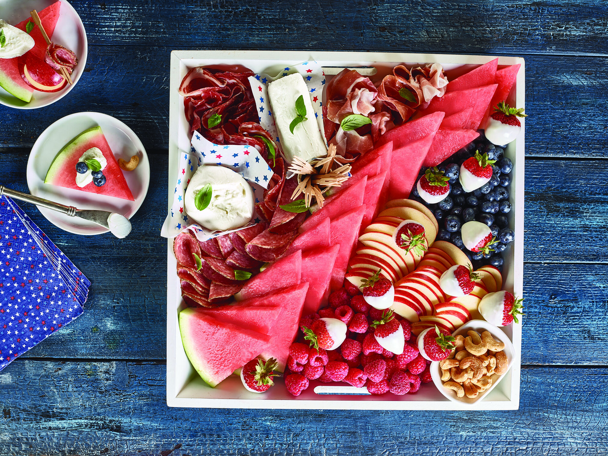 red, white and blue recipe