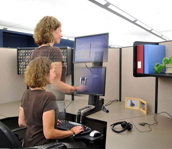 Accessible desk options promote inclusion.