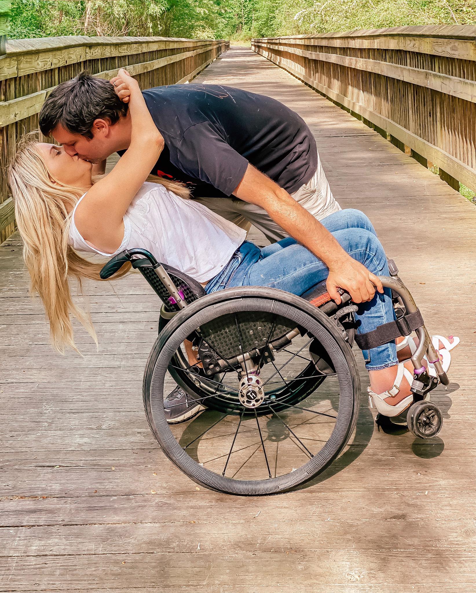 Rachelle Chapman's wedding to Chris was delayed after she suffered paralysis from an accident at her bachlorette party.