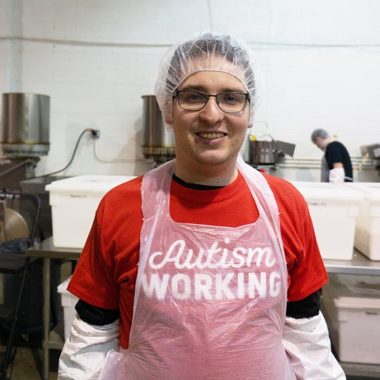 Samuel, of Popcorn for the People, in their facility