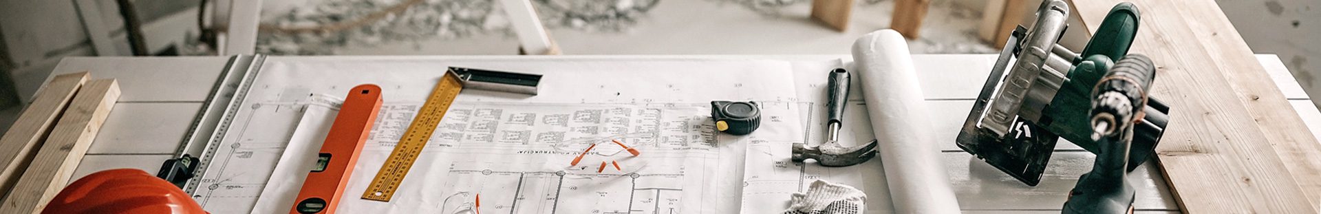 image of universal design blueprint and tools