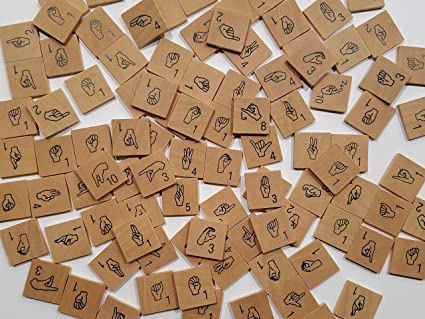 ASL scrabble tiles