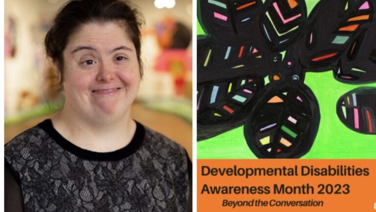 Artist with Disabilities Designs Logo for Developmental Disabilities Awareness Month